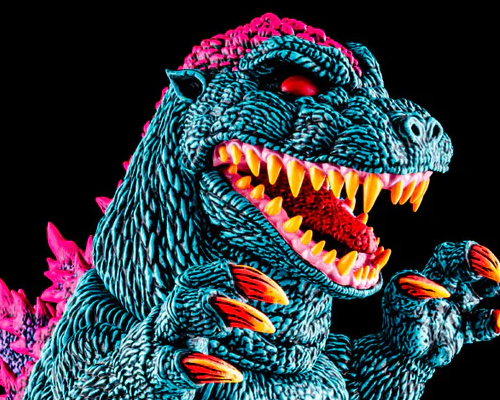 Godzilla Designer Vinyl Figure Psychedelic Variant NYCC 2024