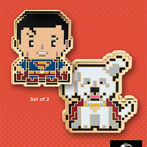 SDCC 2025 Hallmark ﻿
	
Superman Movie Superman & Krypto PXL8 Enamel Pin Set