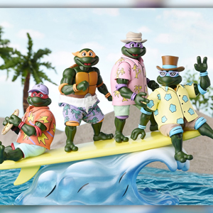 NECA San Diego Comic Con 2025 Exclusive Teenage Mutant Ninja Turtles Surfin 4-pack