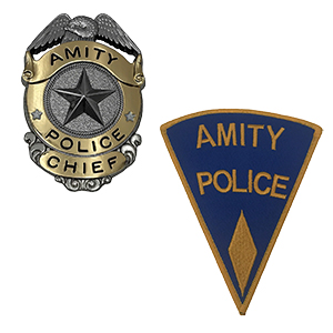 SDCC 2025 Factory Entertainment Jaws Amity Island Police Chief Badge And Patch Prop Replica