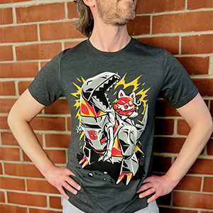 SDCC 2025 Symbiote Studios Catnip Bravo x Transformers Grimlock Crossover T-Shirt