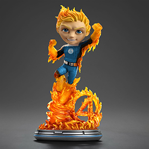 SDCC 2025 Iron Studios MiniCo Marvel Fantastic Four Human Torch (Blue Suit Version)
