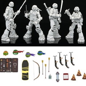 NECA SDCC 2026 Teenage Mutant Ninja Turtles (2012) Sketch 4-pack with Bonus Accessories