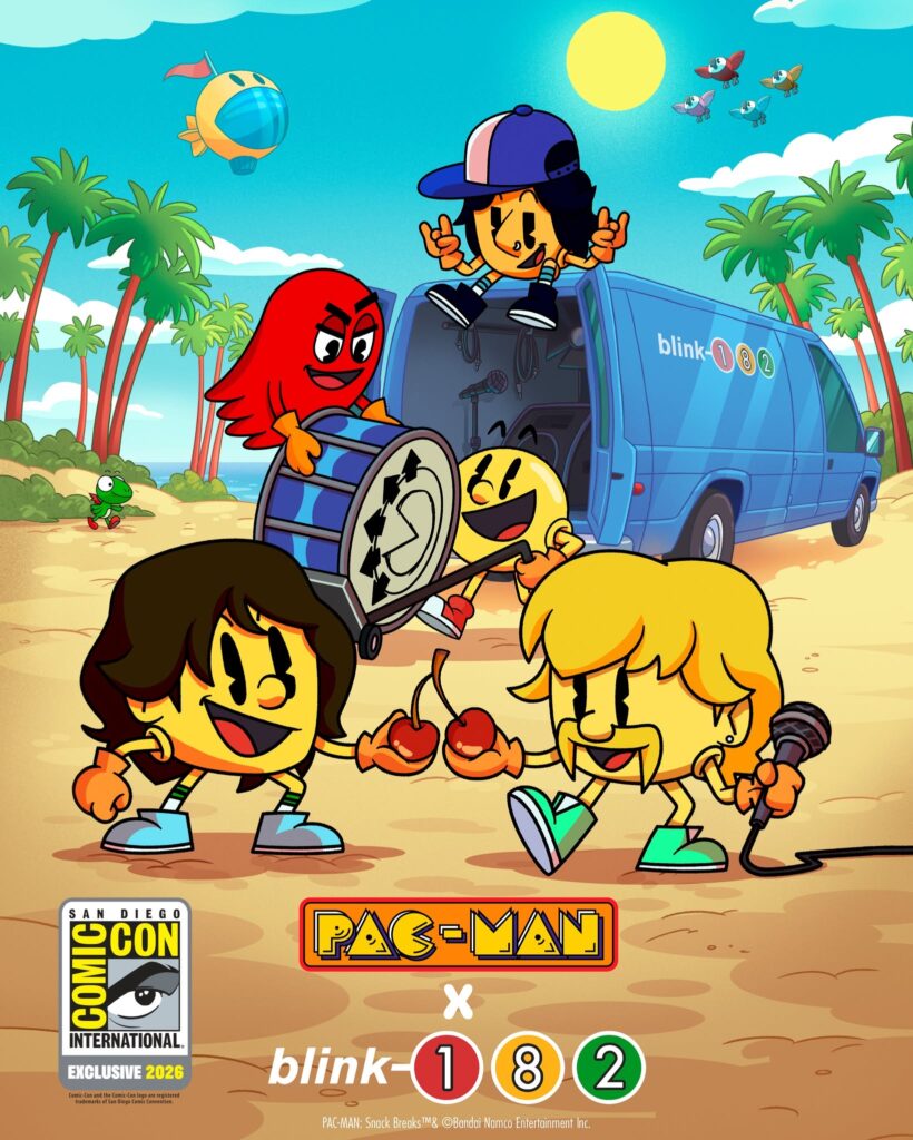 SDCC 2026 Exclusives Blink 182 x PAC-MAN Bandai Namco